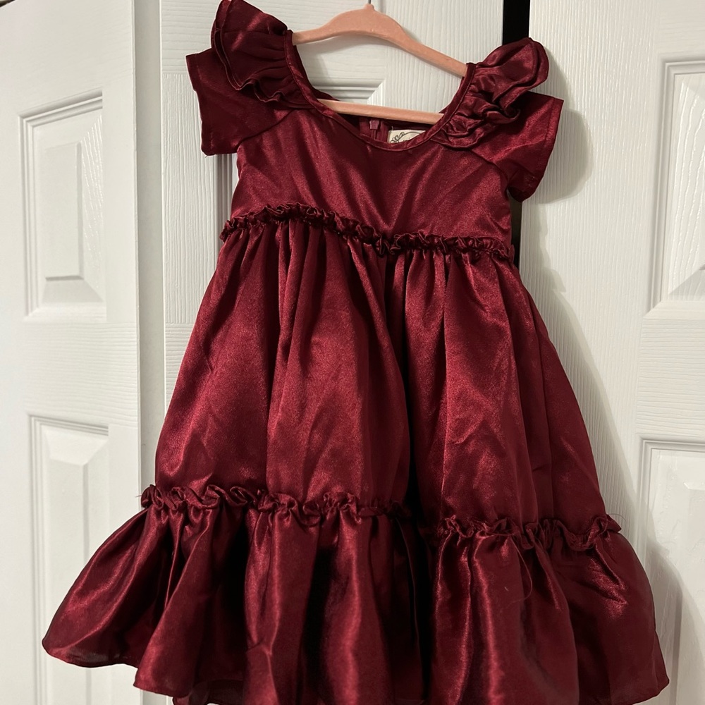 Joyfolie toddler Rory burgundy dress, size 3